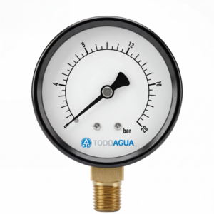 Manómetro 0-20 Bar Ø63 mm Radial Latón